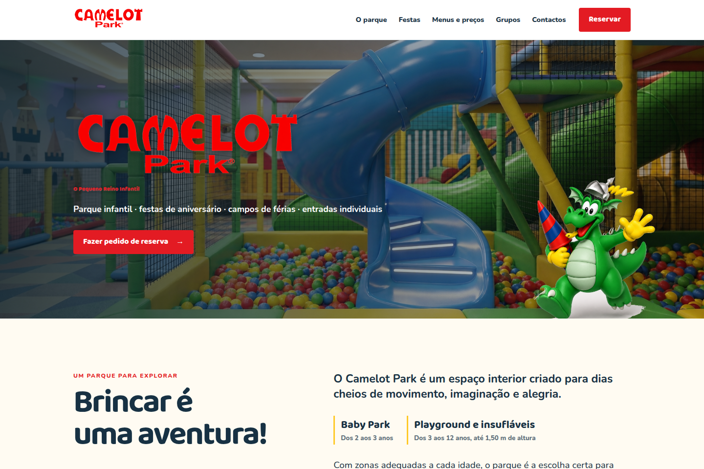 Homepage Camelot Park